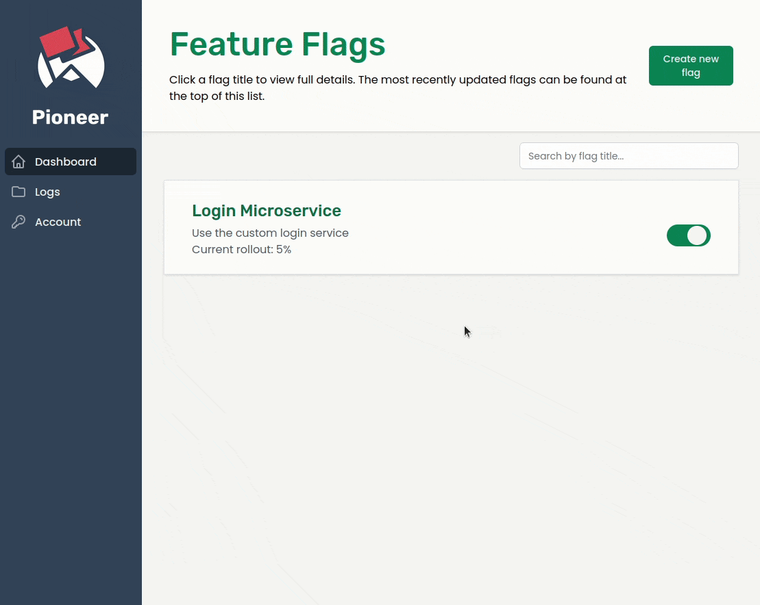 Gif of updating an individual flag
